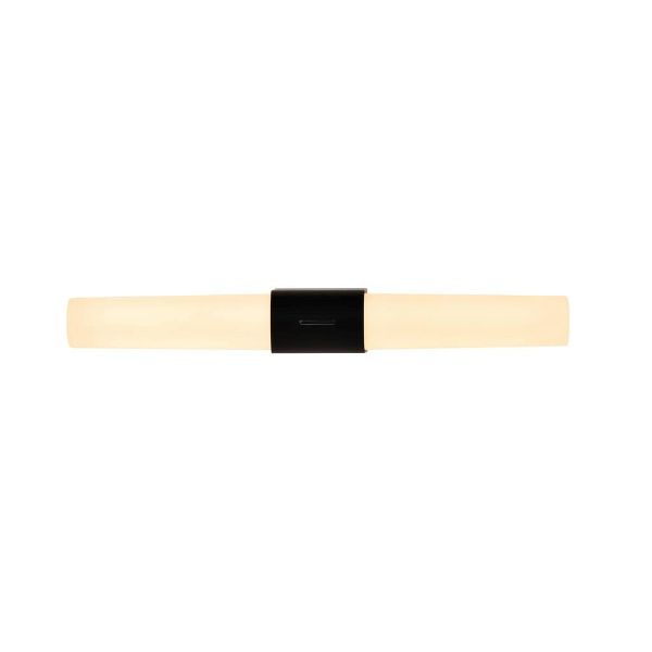 Czarny kinkiet Helva Double Basic - IP44, LED, do łazienki