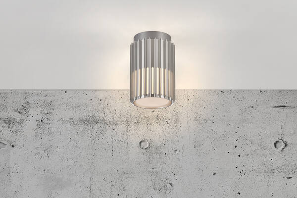 Dekoracyjny spot sufitowy Aludra - IP54, szary, przed drzwi wejściowe, na taras