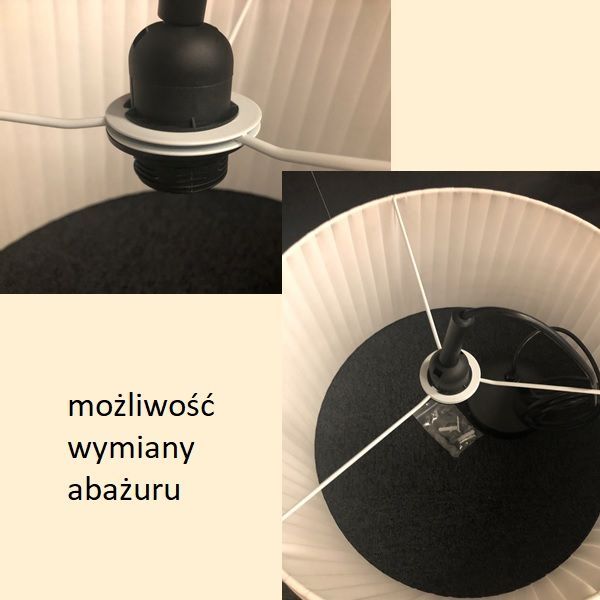 Duża lampa podłogowa Dicte - beżowy abażur, nad stolik kawowy, nad kanapę