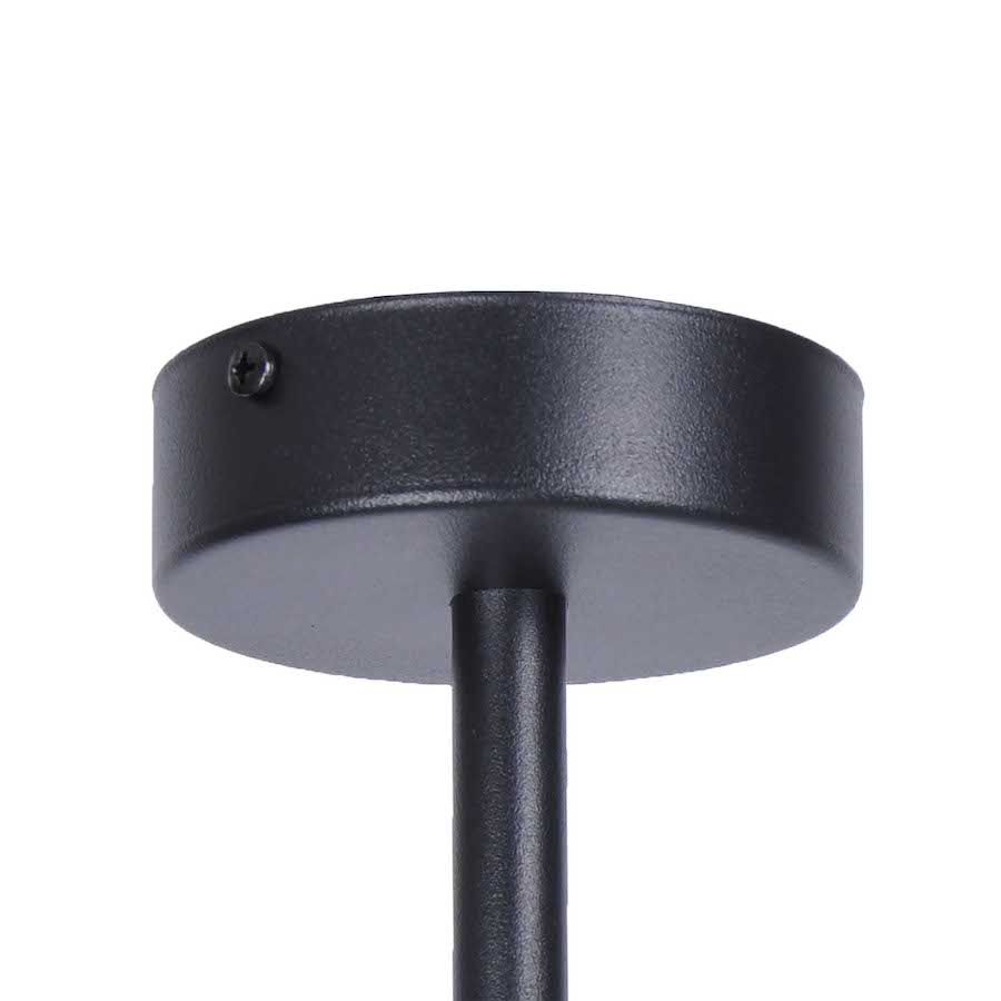 Duża lampa sufitowa Vuelta - Kaja - nad barek w industrialnej kuchni