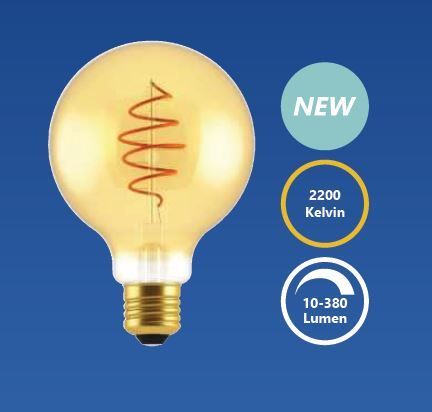 Duża żarówka retro G95 - E27, z funkcją ściemniania