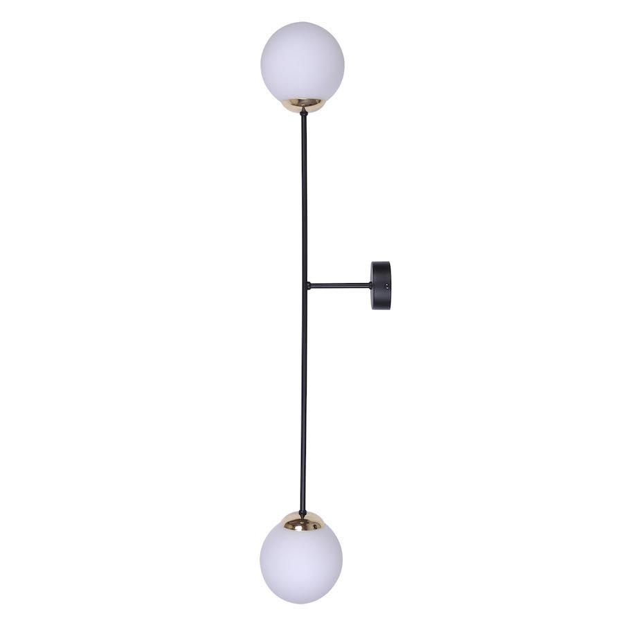 Duży kinkiet Isla - Kaja - dwa klosze, do eleganckiego salonu