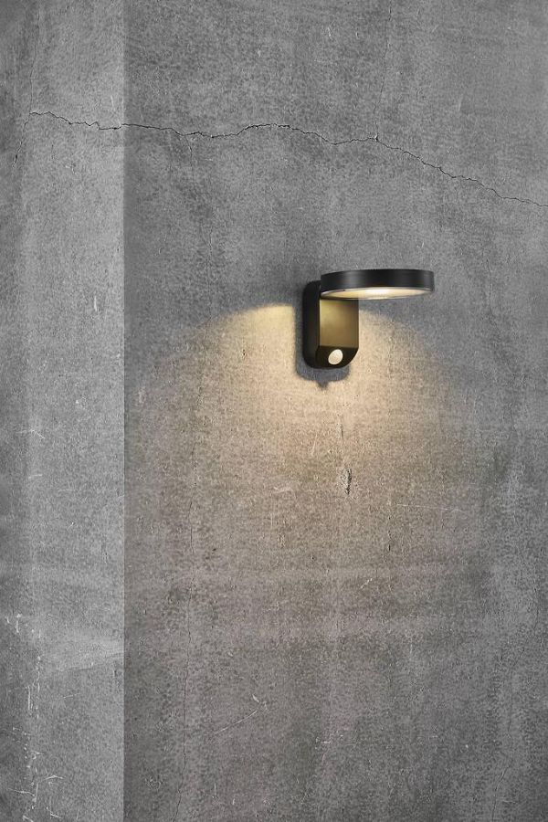 Kinkiet elewacyjny Rica Round - Nordlux - Solarny, z czujnikiem zmierzchu i ruchu