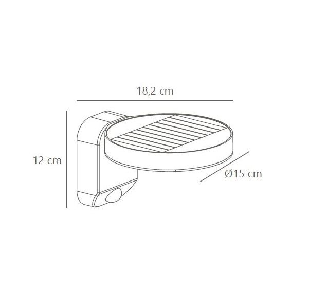 Kinkiet elewacyjny Rica Round - Nordlux - Solarny, z czujnikiem zmierzchu i ruchu