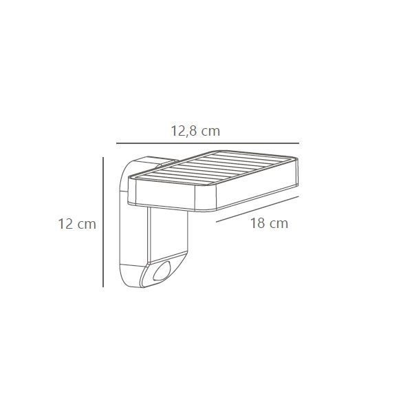 Kinkiet Rica Square - Nordlux - Solarny, z czujnikiem ruchu