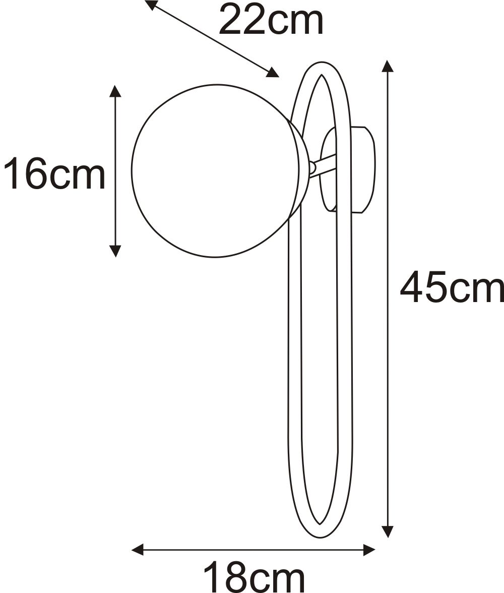 Kinkiet z kolekcji Finestra - Kaja - czarna podstawa, eliptyczny kształt