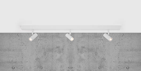 Lampa sufitowa Omari 3 - biała, ściemniacz, na korytarz, do kuchni