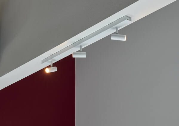 Lampa sufitowa Omari 3 - biała, ściemniacz, na korytarz, do kuchni