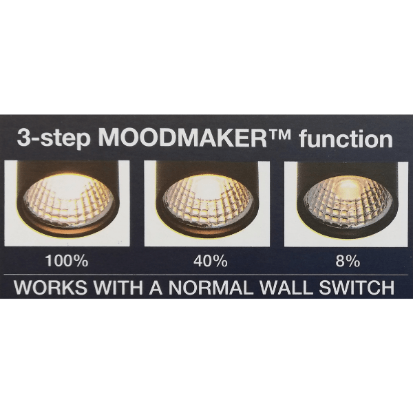 Lampa sufitowa Omari 3 - biała, ściemniacz, na korytarz, do kuchni