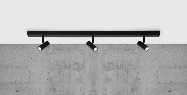 Lampa sufitowa nowoczesna Omari 3 - czarna, 3-stopniowy ściemniacz
