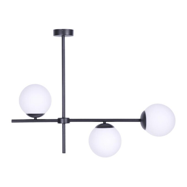 Lampa sufitowa Vuelta - Kaja - na czarnym stelażu, do kuchni i jadalni