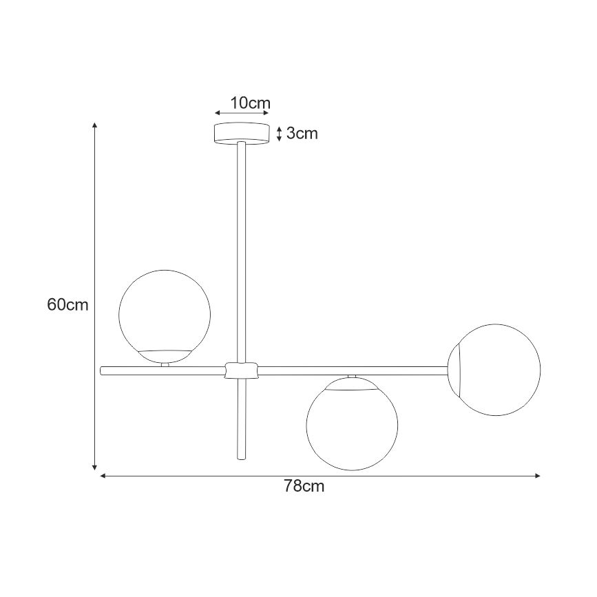 Żyrandol sufitowy do salou Vuelta - Kaja - na czarnym stelażu