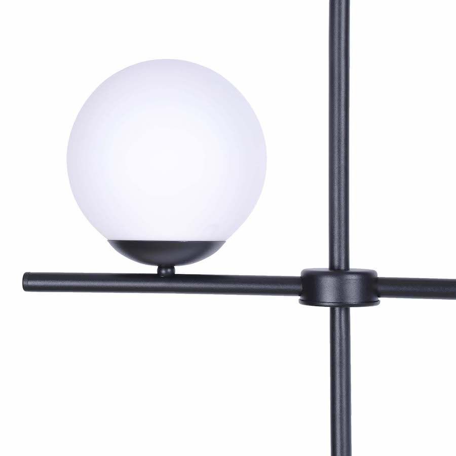 Żyrandol sufitowy do salou Vuelta - Kaja - na czarnym stelażu