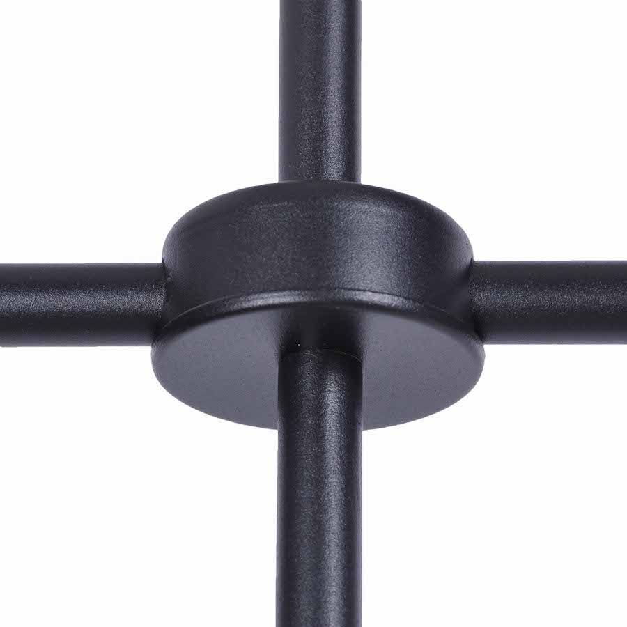 Żyrandol sufitowy do salou Vuelta - Kaja - na czarnym stelażu