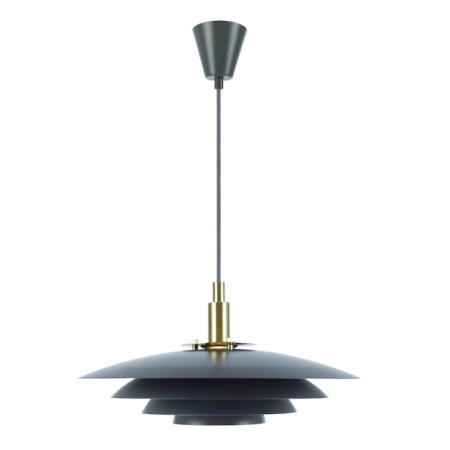Lampa wisząca Bretagne 39489910 - Nordlux - ciemny szary, złote detale