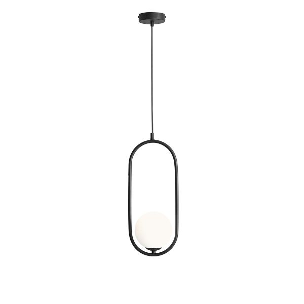 Lampa wisząca Elli 1 - Aldex - czarna, do jadalni, do sypialni
