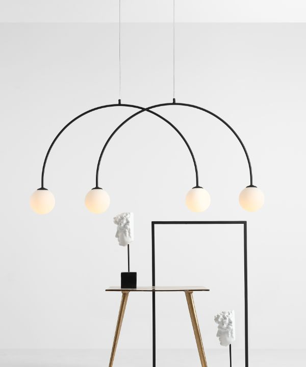 Lampa wisząca Lea 4 S - Artera & Ardant - do eleganckiego salonu i jadalni