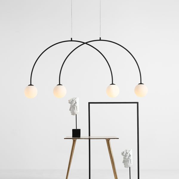 Lampa wisząca Lea 4 S - Artera & Ardant - do eleganckiego salonu i jadalni