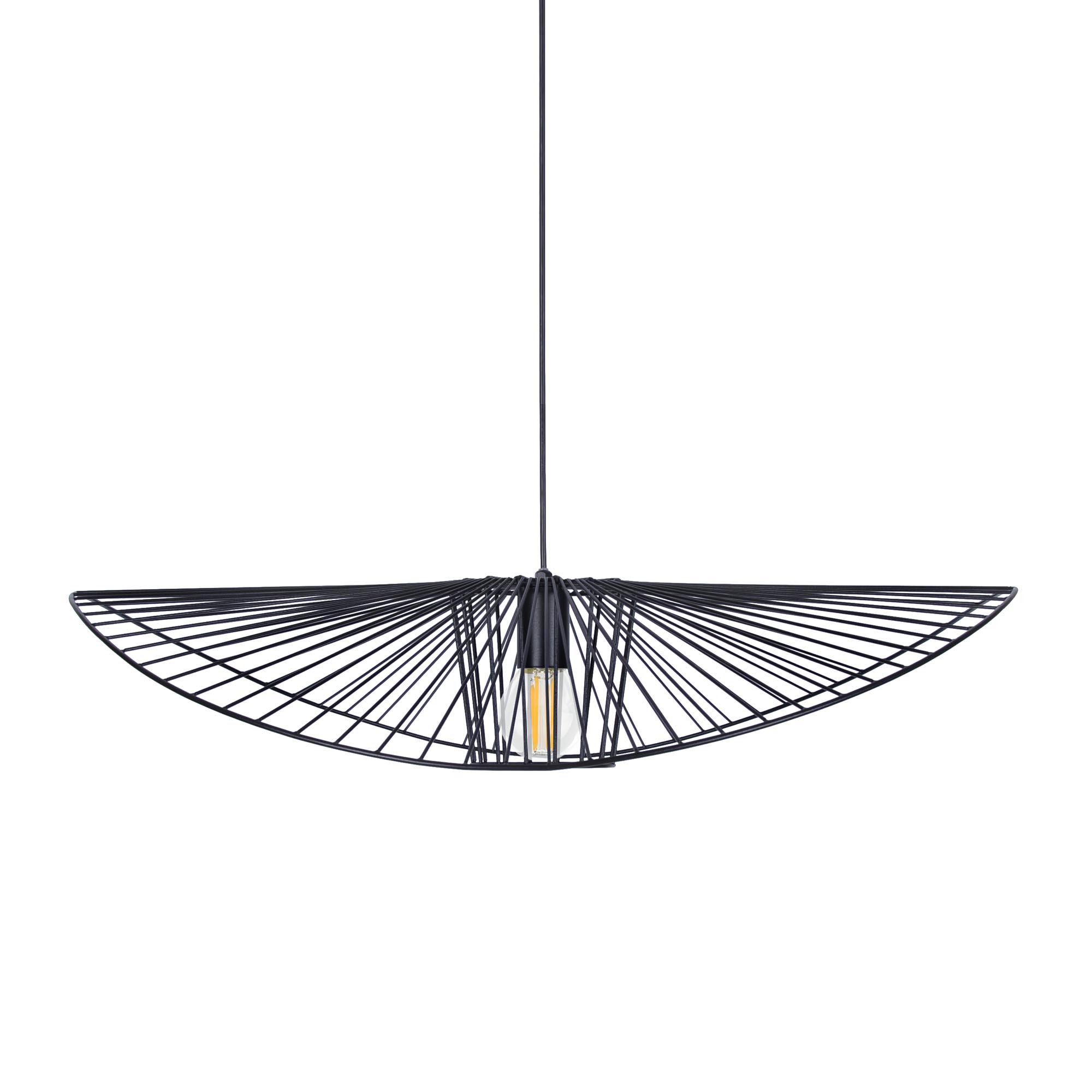 Nowoczesna lampa wisząca Kapelusz - Kaja - do salonu w stylu skandynawskim