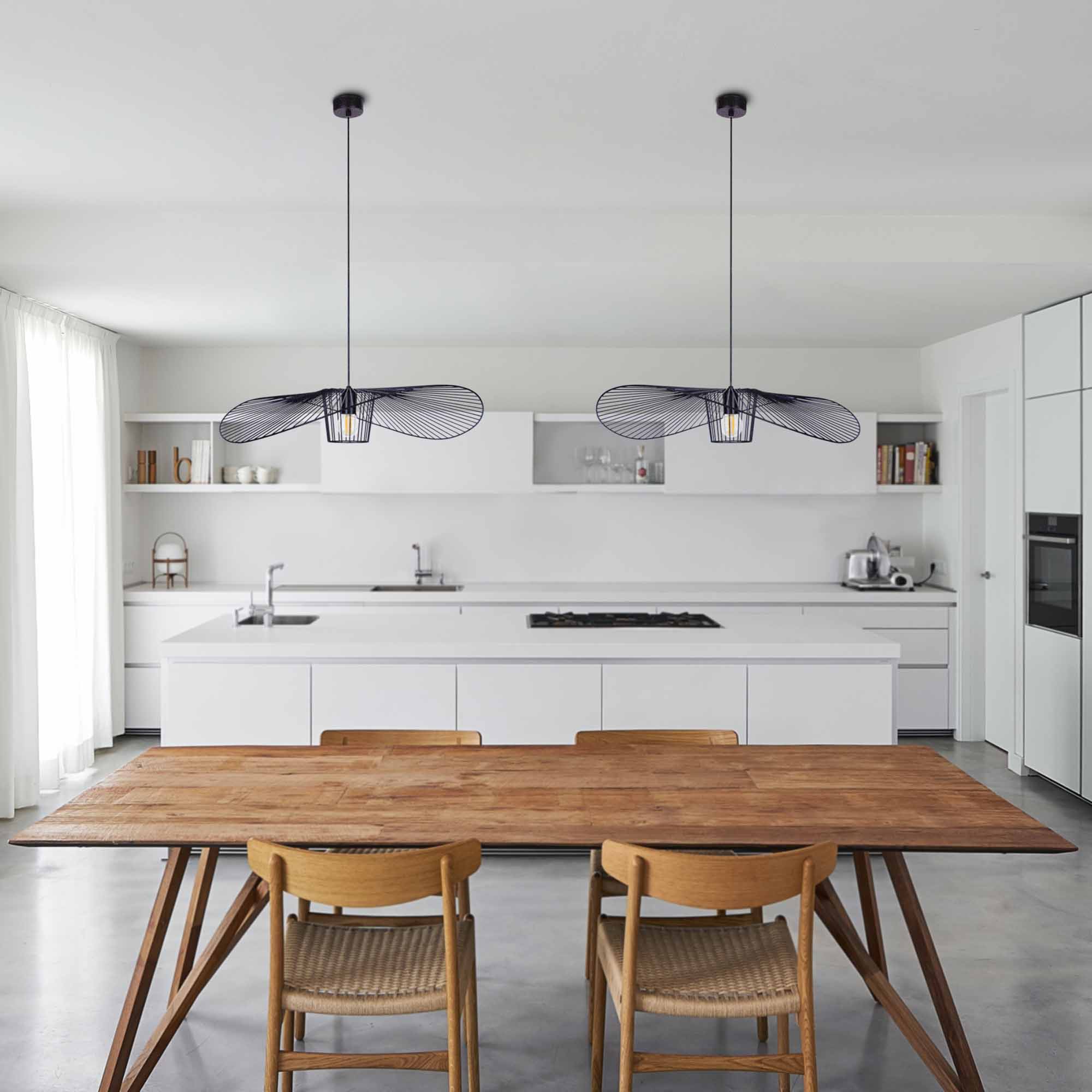 Nowoczesna lampa wisząca Kapelusz - Kaja - do salonu w stylu skandynawskim