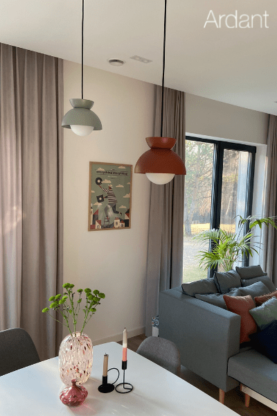 Piękna lampa wisząca Butterfly - Frandsen - do nowoczesnego wnętrza