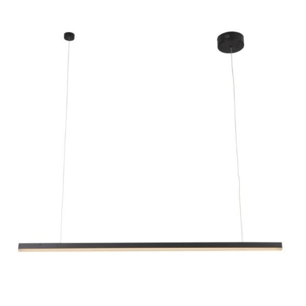 Podłużna lampa wisząca Trio - czarna, LED, ściemnialna