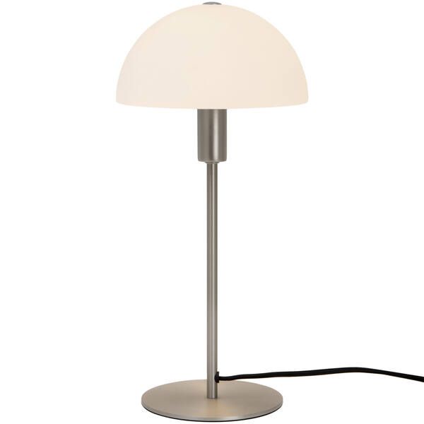 Srebrna lampa stołowa Ellen - na komodę, na stolik nocny