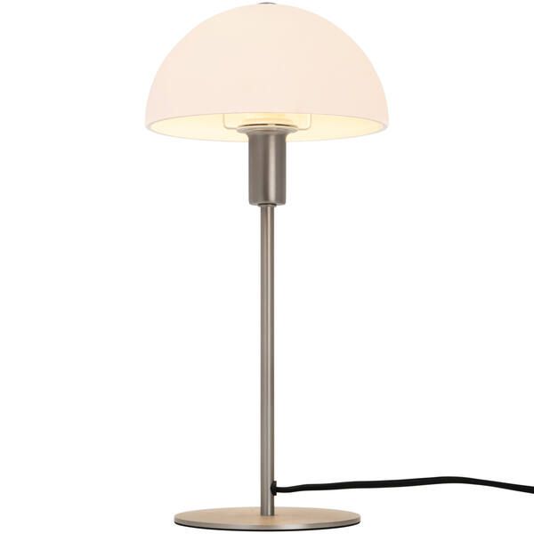 Srebrna lampa stołowa Ellen - na komodę, na stolik nocny