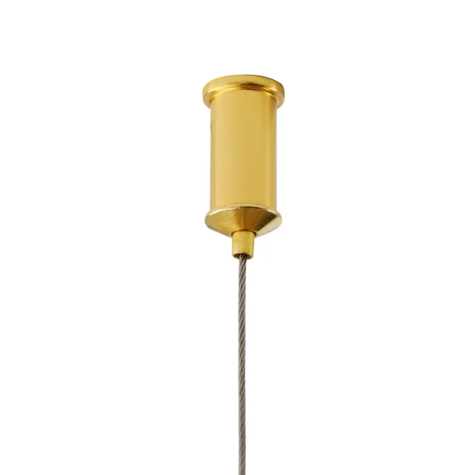 Złota lampa wisząca Circle Step LED 60+80 cm z pilotem