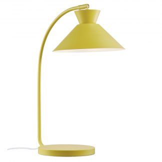 Żółta lampka biurkowa Dial - Nordlux - do gabinetu, do pokoju nastolatka