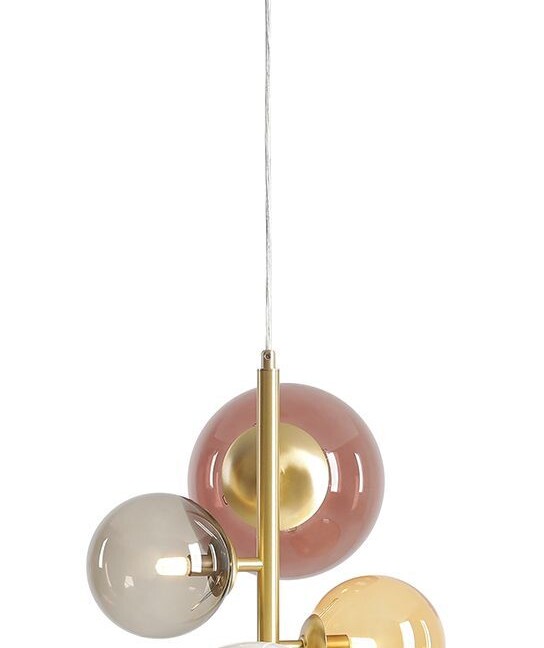 Lampa wisząca Bloom 4 - Aldex - wielokolorowa, do nowoczesnego salonu i sypialni