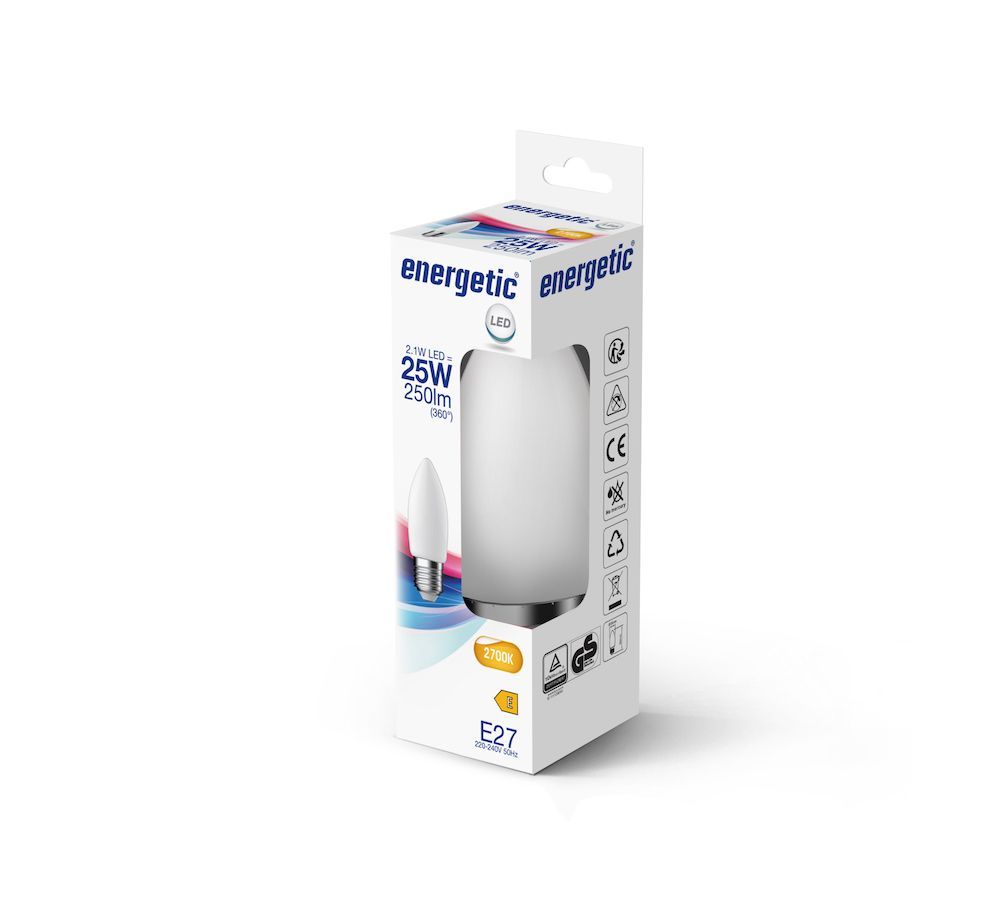 Żarówka świecznikowa 5183016121 - Nordlux - E27, 2700K, mleczne szkło