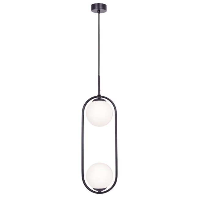 Lampa wisząca Parva - 2 szklane klosze K-5101