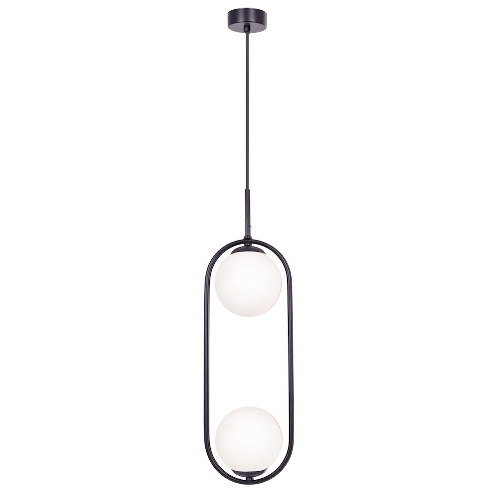 Lampa wisząca Parva - 2 szklane klosze K-5101