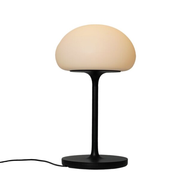 Nowoczesna lampa stołowa Sponge - czarna, IP44