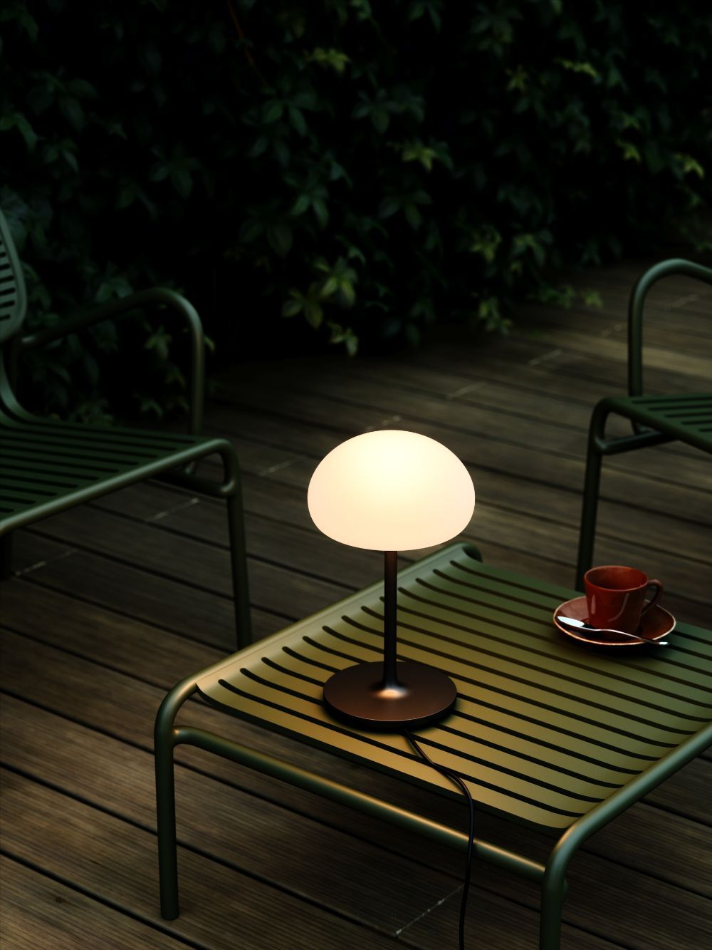 Nowoczesna lampa stołowa Sponge - czarna, IP44