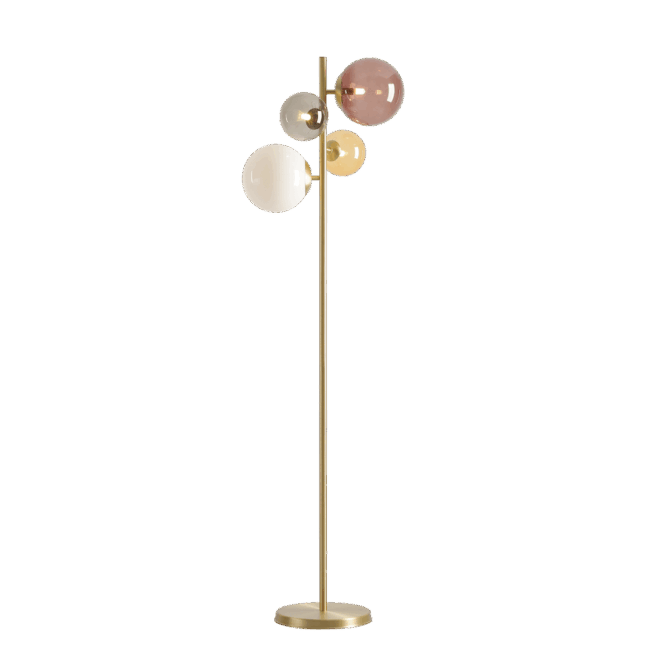 Lampa podłogowa Bloom w wielokolorowej wersji z szklanymi kloszami