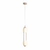 Beżowa wisząca lampa Riva 2 z szklanymi kloszami