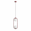 Wisząca lampa pionowa Riva 2 w kolorze czerwonego wina