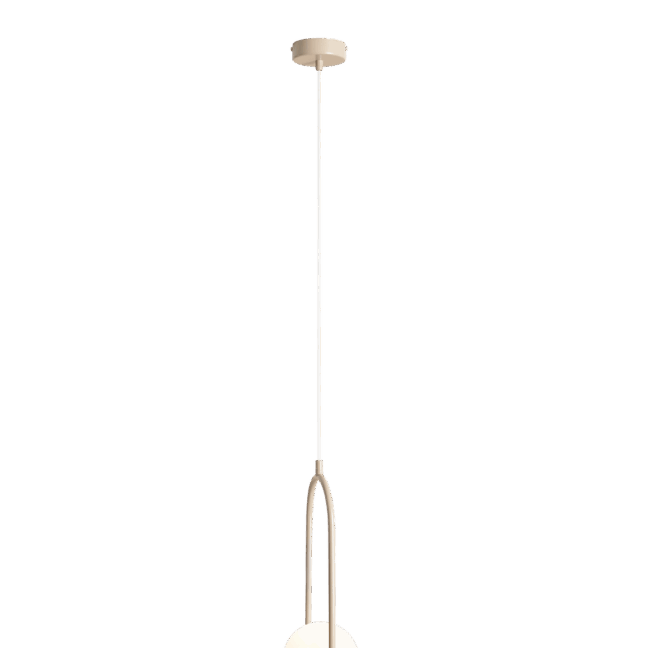 Wisząca lampa Riva 1 w odcieniu beżu