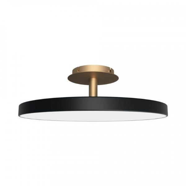 Duży czarny plafon Asteria Up L o średnicy 60 cm