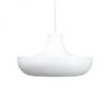 Biała lampa Cassini Mini LED do zawieszenia nad stołem