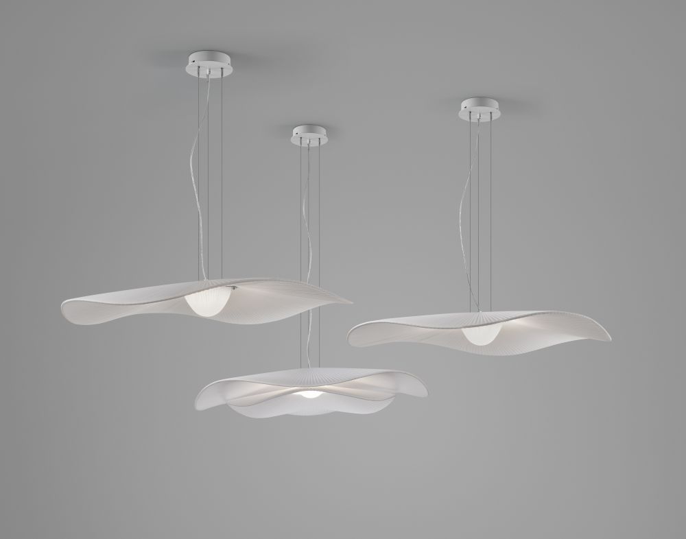 Wisząca lampa LED Mediterrània S/105 w białym kolorze, IP20