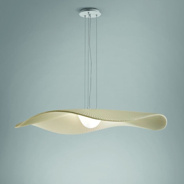 Kremowa wisząca lampa Mediterrània S/105 z oświetleniem LED i klasą szczelności IP20