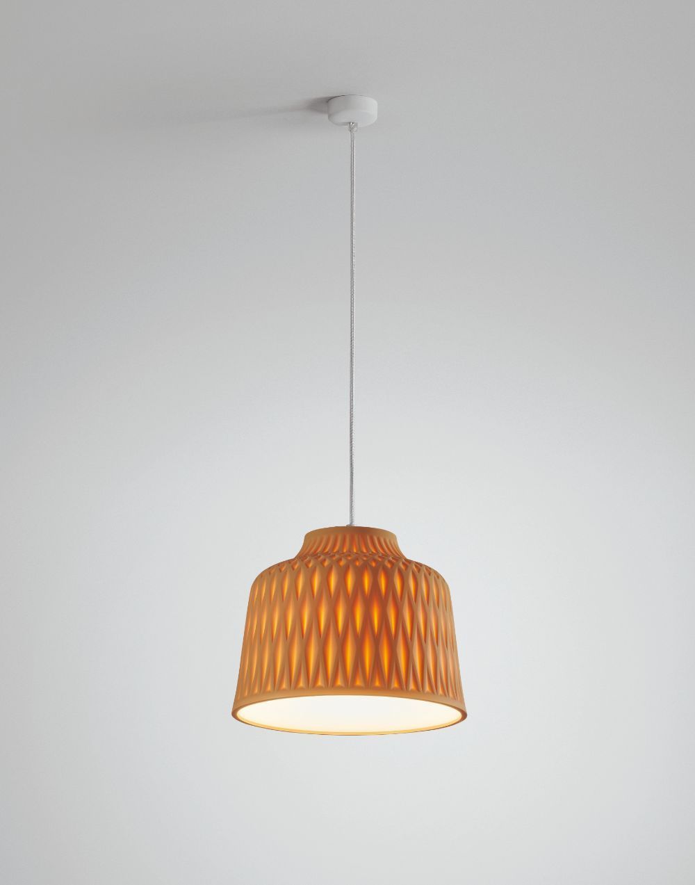 Nowoczesna wisząca lampa Soft S/30 w kolorze ochry