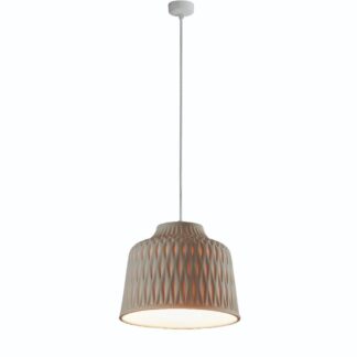 Wisząca lampa Soft S/30 w kolorze szarym, wykonana z silikonu