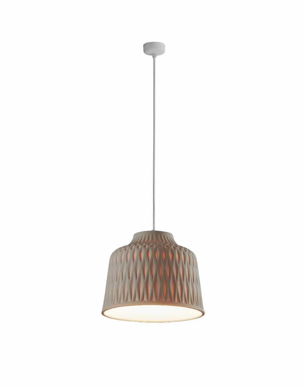 Wisząca lampa Soft S/30 w kolorze szarym, wykonana z silikonu