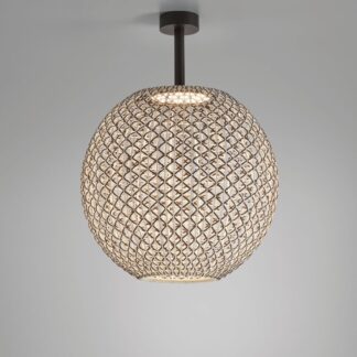 Brązowa, kulista lampa sufitowa Nans Sphere PF/60 Outdoor