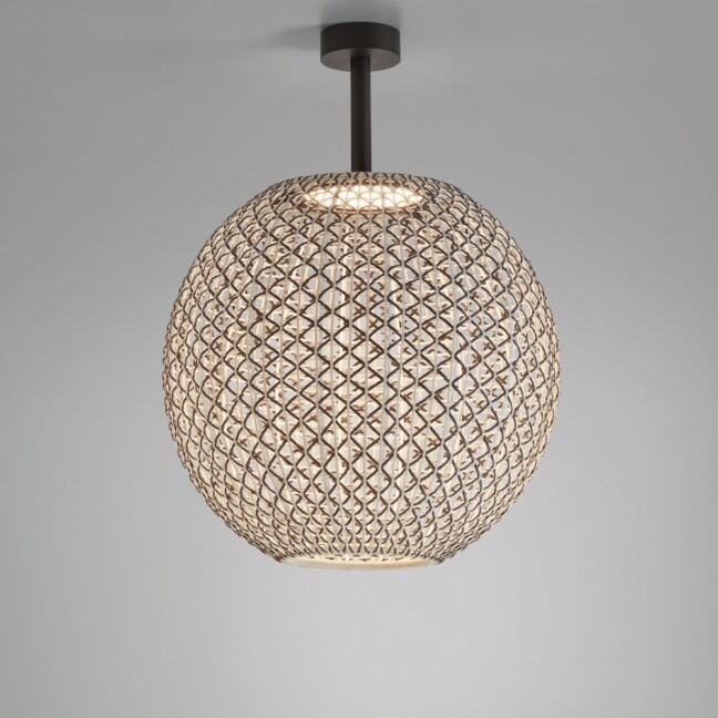 Brązowa, kulista lampa sufitowa Nans Sphere PF/60 Outdoor