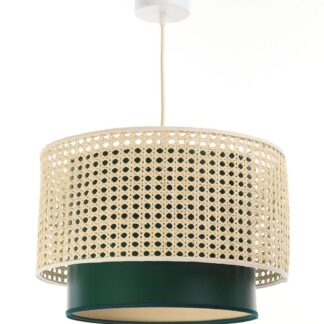 Podwójna lampa Meissa z zielonym kloszem